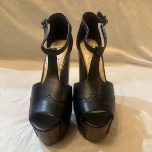 Jessica Simpson Black Platform Heels- Dany